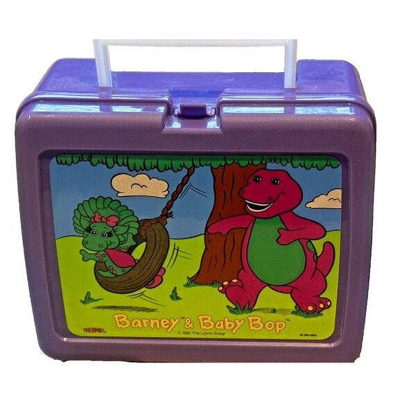 Barney Baby Bop Lunch Box with Thermos 1992 Thermos Brand School Days PreK Kids - Picture 7 of 8